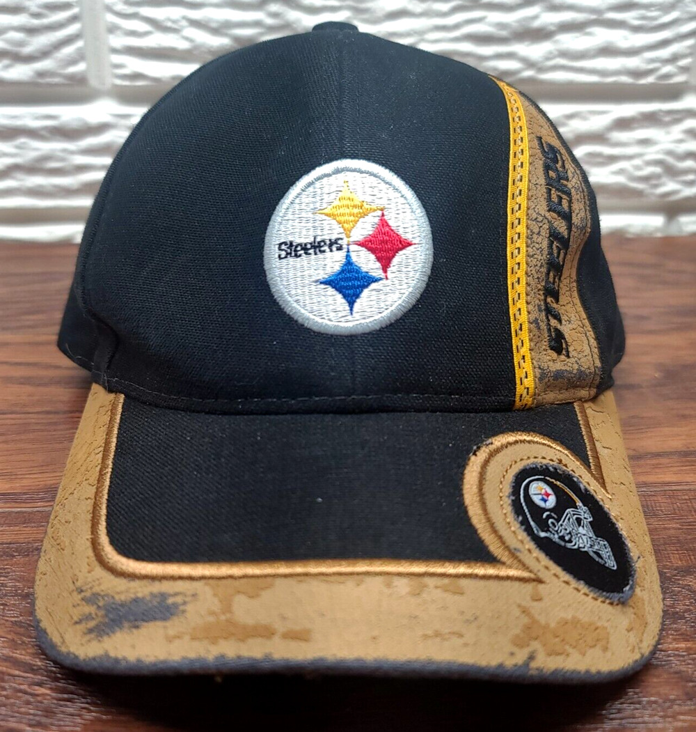 Pittsburg Steelers Cap Black Brown Embroidered One Size NFL Hat Logo Athletic